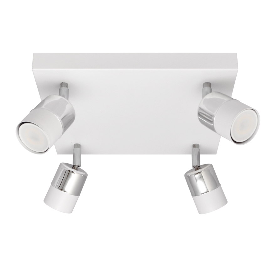 Foco LED TUBSSON 4xGU10/4,8W/230V blanco/cromo brillante