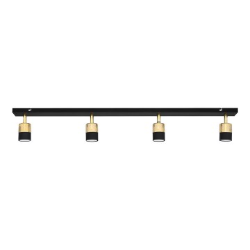 Foco LED TUBSSON 4xGU10/4,8W/230V negro/dorado