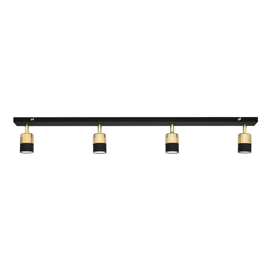 Foco LED TUBSSON 4xGU10/4,8W/230V negro/dorado