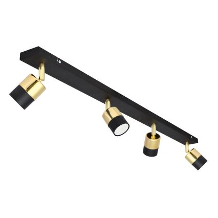 Foco LED TUBSSON 4xGU10/4,8W/230V negro/dorado