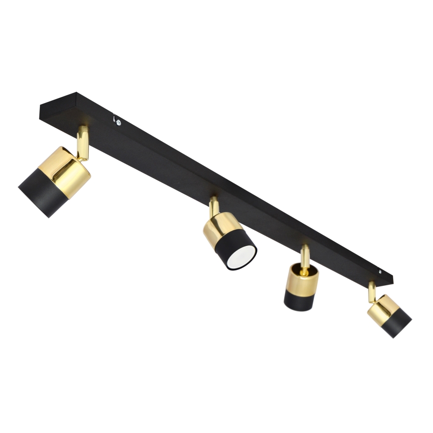 Foco LED TUBSSON 4xGU10/4,8W/230V negro/dorado
