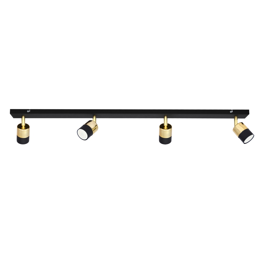 Foco LED TUBSSON 4xGU10/4,8W/230V negro/dorado