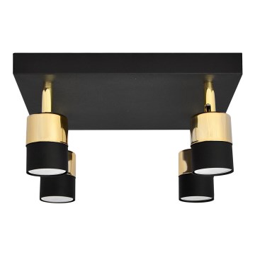 Foco LED TUBSSON 4xGU10/4,8W/230V negro/dorado