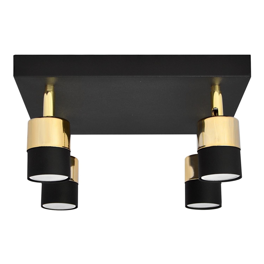 Foco LED TUBSSON 4xGU10/4,8W/230V negro/dorado