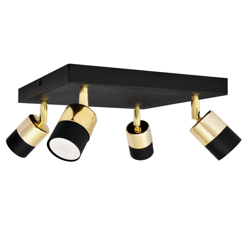 Foco LED TUBSSON 4xGU10/4,8W/230V negro/dorado