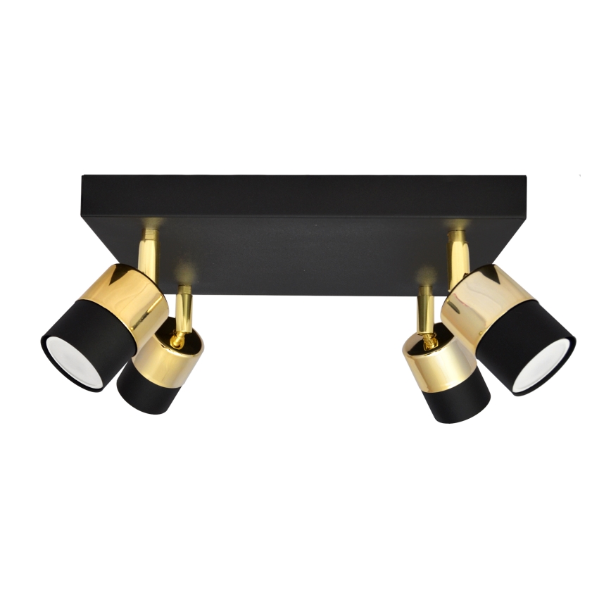 Foco LED TUBSSON 4xGU10/4,8W/230V negro/dorado