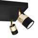 Foco LED TUBSSON 4xGU10/6,5W/230V negro/dorado