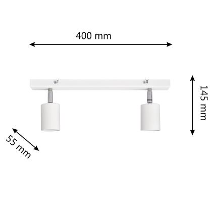 Foco LED TUNE 2xGU10/4,8W/230V blanco