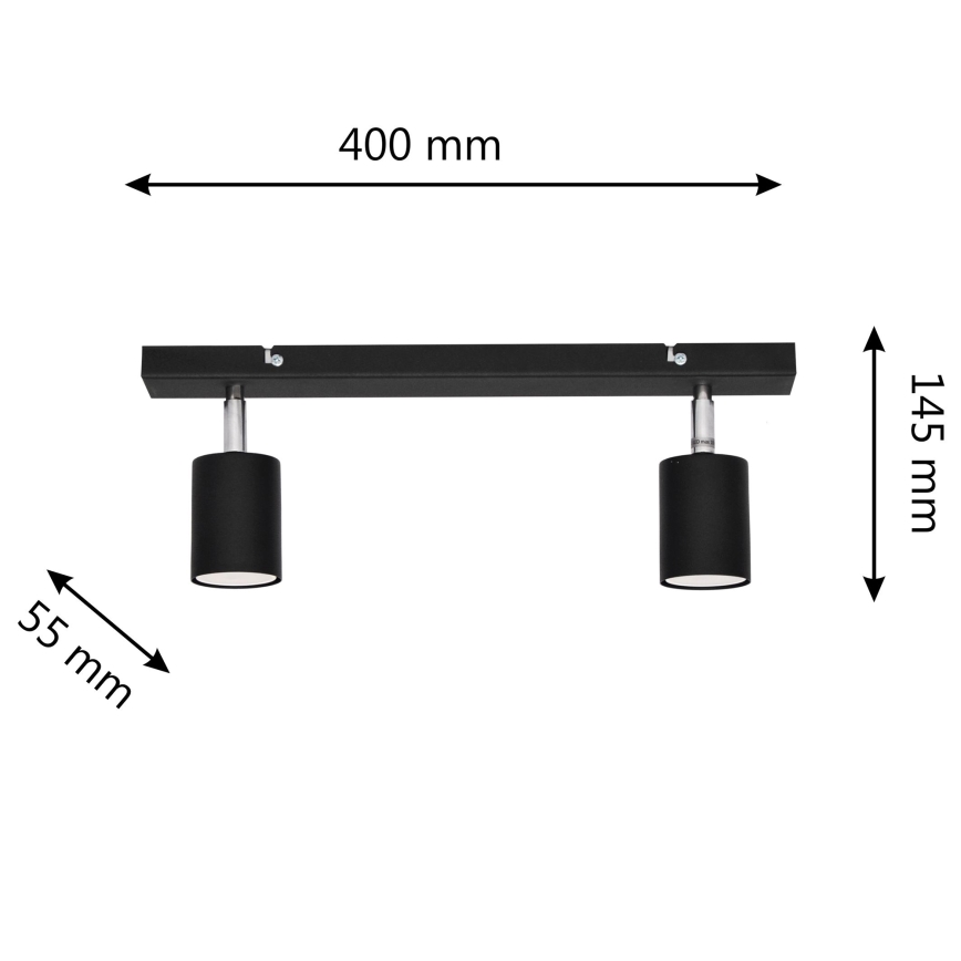 Foco LED TUNE 2xGU10/4,8W/230V negro