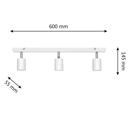 Foco LED TUNE 3xGU10/4,8W/230V blanco