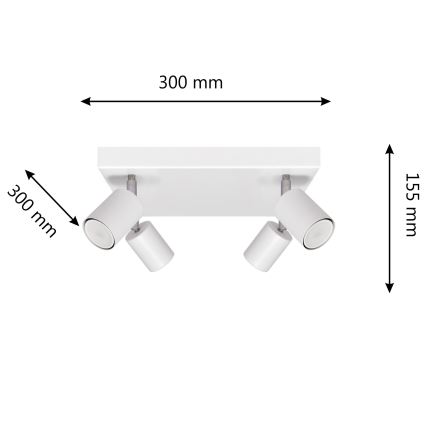 Foco LED TUNE 4xGU10/4,8W/230V blanco