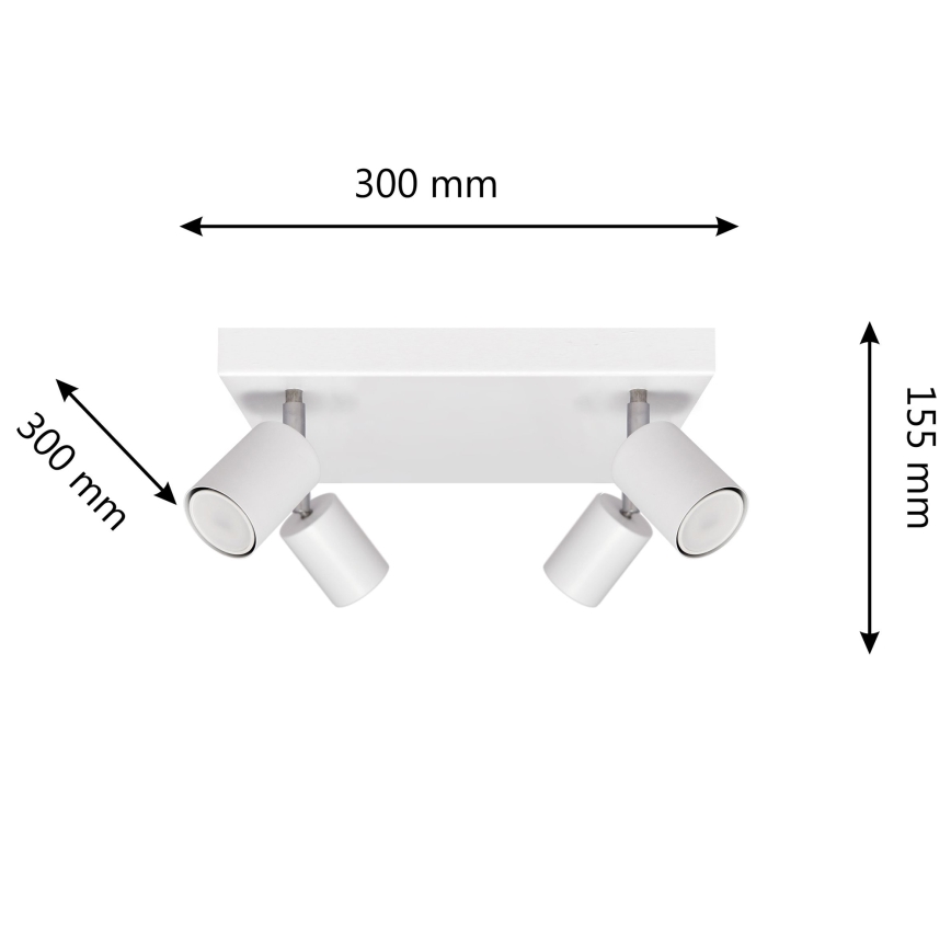 Foco LED TUNE 4xGU10/4,8W/230V blanco