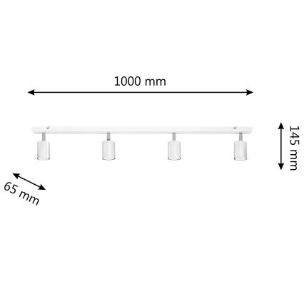 Foco LED TUNE 4xGU10/4,8W/230V cromo mate/blanco