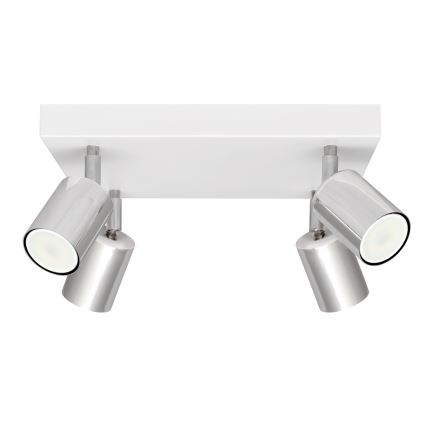 Foco LED TUNE 4xGU10/4,8W/230V cromo mate/blanco