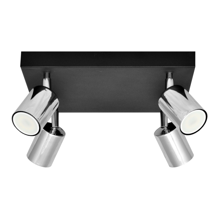 Foco LED TUNE 4xGU10/4,8W/230V cromo mate/negro