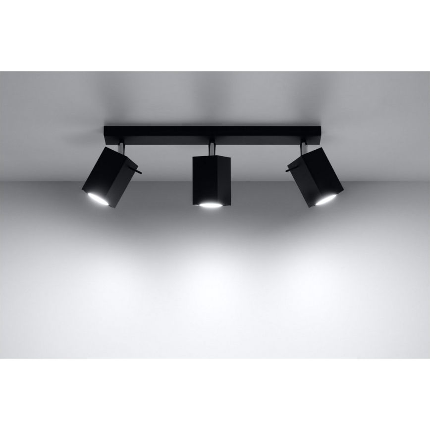 Foco MERIDA 3 3xGU10/40W/230V negro