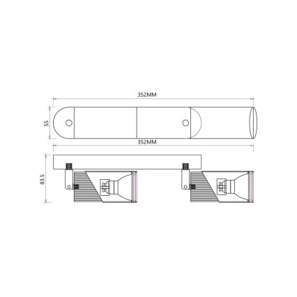 Foco NEO 2xGU10/8W/230V blanco