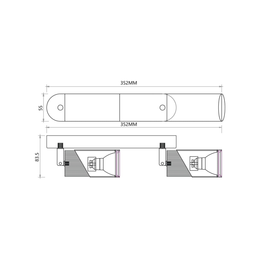 Foco NEO 2xGU10/8W/230V blanco
