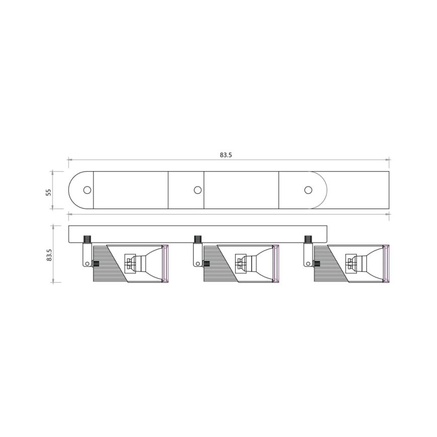 Foco NEO 3xGU10/8W/230V blanco