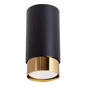 Foco NERO 1xGU10/10W/230V 12,5 cm negro/dorado