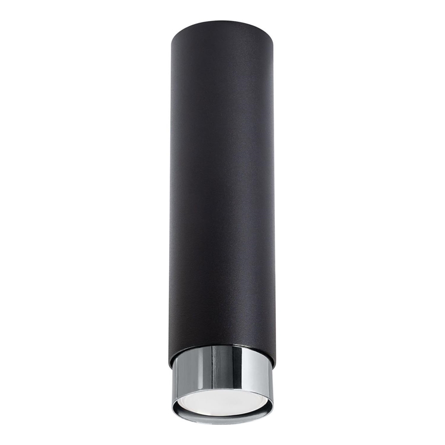 Foco NERO 1xGU10/10W/230V 22,5 cm negro/cromo brillante