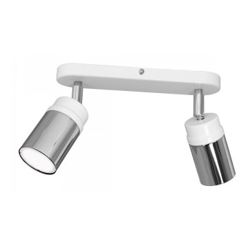 Foco NEST 2xGU10/8W/230V blanco/cromo brillante