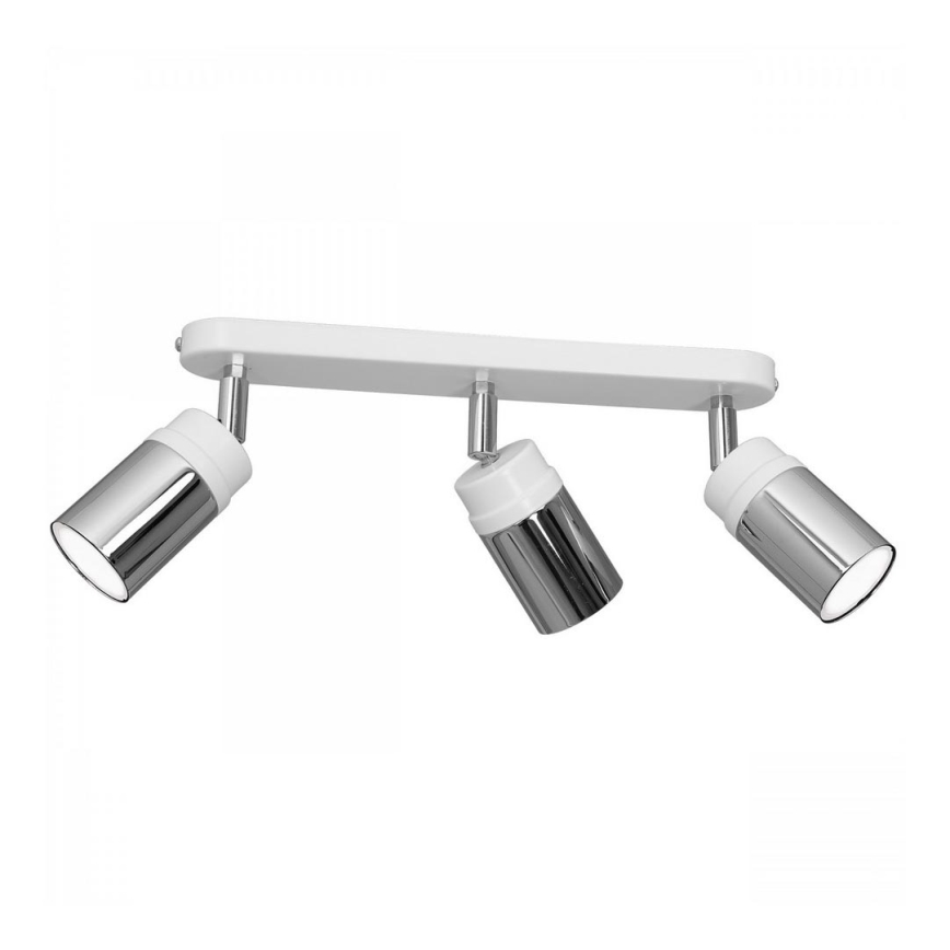 Foco NEST 3xGU10/8W/230V blanco/cromo brillante