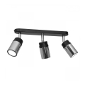 Foco NEST 3xGU10/8W/230V negro/cromo brillante