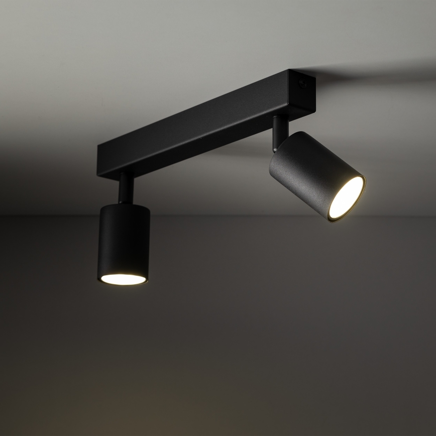 Foco NEX 2xGU10/10W/230V negro