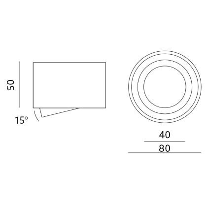 Foco OH36S 35W/230V 5 cm blanco