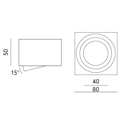 Foco OH37S 35W/230V 5 cm blanco