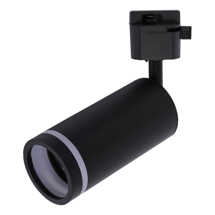 Foco para sistema de raíles monofásico JET RING 1xGU10/10W/230V negro