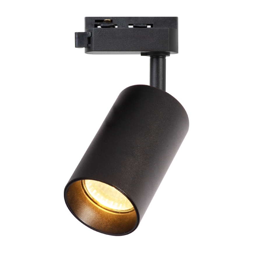 Foco para sistema de raíles monofásico PIPE 1xGU10/10W/230V negro