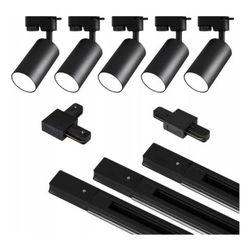 Foco para sistema de rieles 5xGU10/25W/230V negro