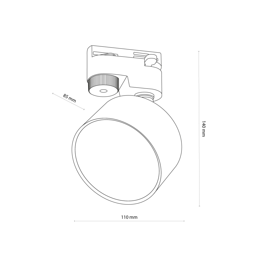 Foco para sistema de raíles monofásico AVIA 1xGX53/15W/230V blanco