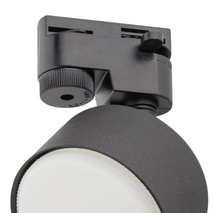 Foco para sistema de raíles monofásico AVIA 1xGX53/15W/230V negro