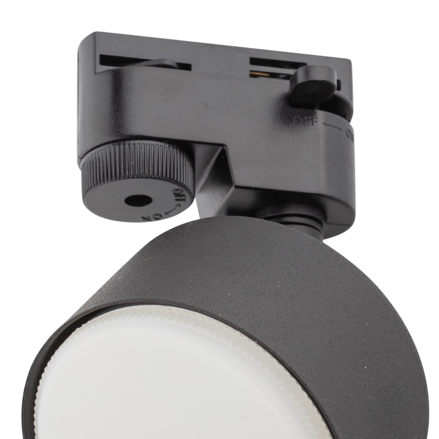 Foco para sistema de raíles monofásico AVIA 1xGX53/15W/230V negro