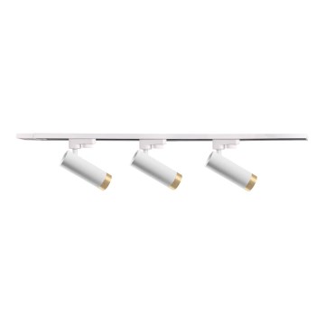 Foco para sistema de rieles FADO 3xGU10/10W/230V + 1 m Sistema de rieles blanco