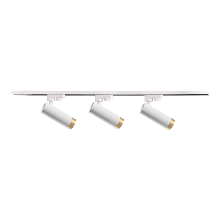 Foco para sistema de rieles FADO 3xGU10/10W/230V + 1 m Sistema de rieles blanco