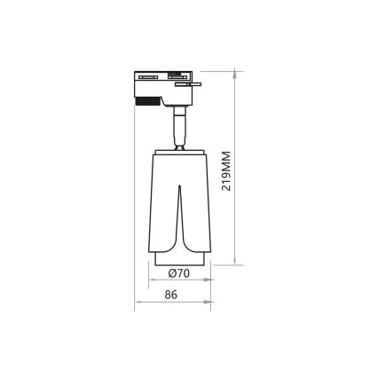 Foco para sistema de rieles FLOWER 1xGU10/8W/230V blanco