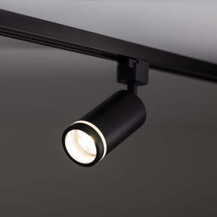Foco para sistema de raíles monofásico JET RING 1xGU10/10W/230V negro