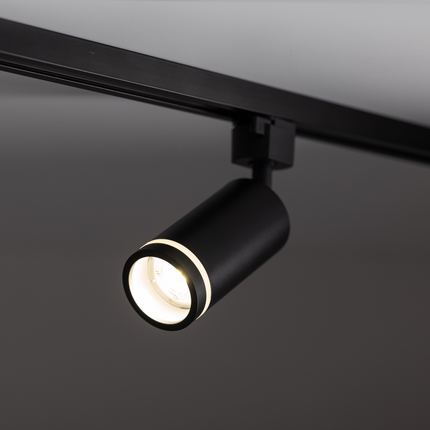 Foco para sistema de raíles monofásico JET RING 1xGU10/10W/230V negro