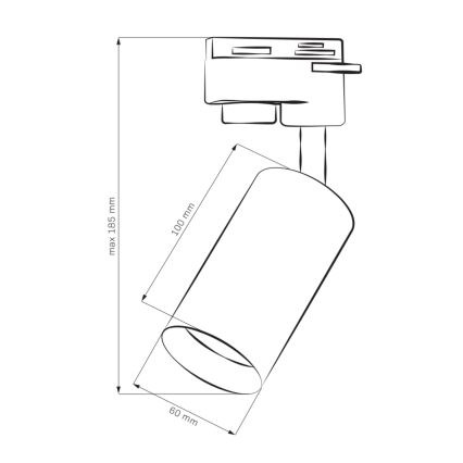 Foco para sistema de rieles MARIBEL 1xGU10/10W/230V blanco