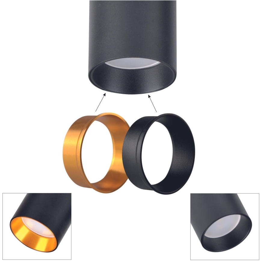 Foco para sistema de rieles MARIBEL 1xGU10/10W/230V negro