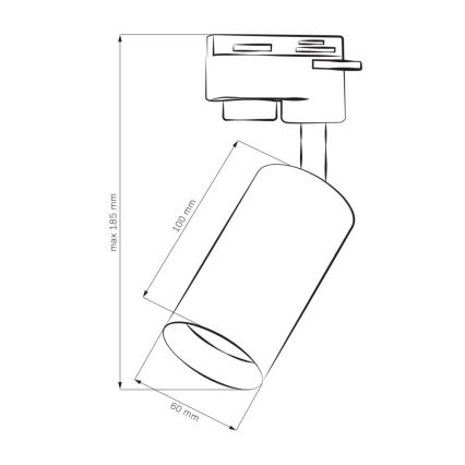 Foco para sistema de rieles MARIBEL 1xGU10/10W/230V negro