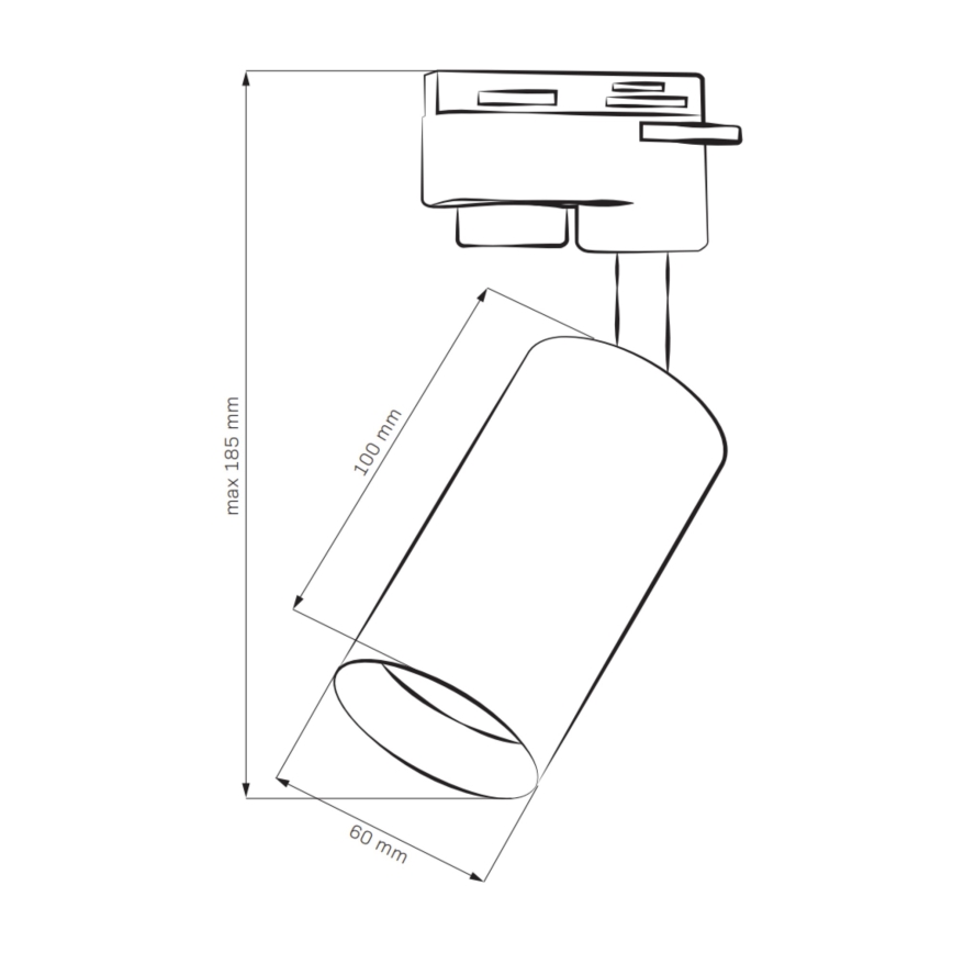 Foco para sistema de rieles MARIBEL 1xGU10/10W/230V negro