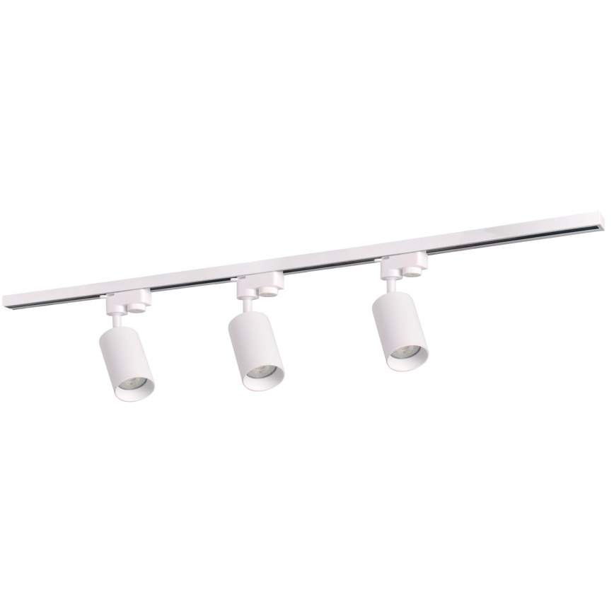 Foco para sistema de rieles MARIBEL 3xGU10/10W/230V +1 m riel sistema blanco