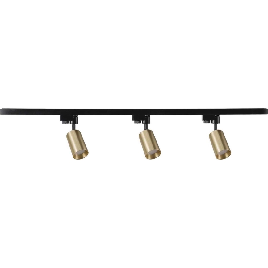 Foco para sistema de rieles MARIBEL 3xGU10/10W/230V +1 m Sistema de rieles dorado
