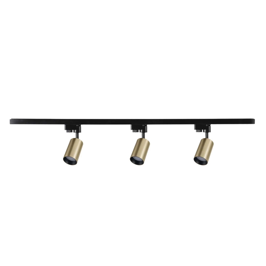 Foco para sistema de rieles MARIBEL 3xGU10/10W/230V +1 m Sistema de rieles dorado