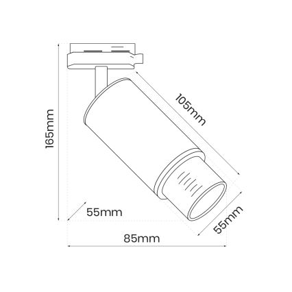Foco para sistema de rieles MICA 1xGU10/25W/230V monofásico blanco